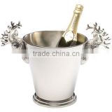 silver plated deer shape handles wine buckets for party