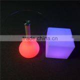 China Suplier LED Illuminated Glass Round Table and Cube Chair With Factoty Price thumbnail-3