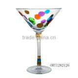 Hand Painted Cocktail Cup Wine Glass Goblet thumbnail-1
