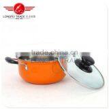 Best Selling Colorful16-24cm Stainless Steel Kitchen Use Cookware With Glass Cover/ Cooking Pot/ Cassrole thumbnail-3