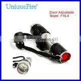 UniqueFire F16-A Lantern Led creates q5 Head Zoom Lens adjustable Flashlight