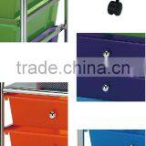 8-tier Plastic Storage Rack Cart With Drawers #GOB-336 thumbnail-2