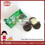 Mini Black Chocolate Sandwich Cookies Center Filled Biscuits thumbnail-3