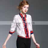 Maxnegio Lady Fashion Blouse Cutting Stitching Office Chiffon Print Designs thumbnail-3