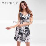 Maxnegio Wholesale Lady Summer Floral Print Dress thumbnail-1