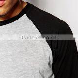 Mens Long Raglan T-shirt Long Sleeve T-shirt Wholesale thumbnail-3