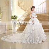 2016 New Wedding Fashion Towel Diamond Korean Style Long Drag Tail Wedding Dress Brides Slim Winter Wedding Dress thumbnail-4