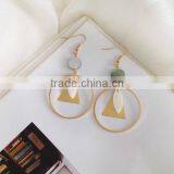 Zm35142a Summer Simple Women Clip on Statement Earrings New Design Shell Hoop Earrings thumbnail-2