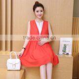 Zm51273a V Neck Plus Size Pregnant Women Loose Dress thumbnail-2