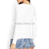 Personal White Blank Autumn Pullover Women Sweater thumbnail-3