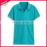 2016 Bulk Cheap Fancy Design Quick Dry Wholesale Women Golf No Button Polo Shirt thumbnail-1