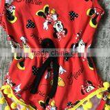Baby Girls Summer Spring Clothing Infant Baby Girls Romper Baby Minnie Romper With Matching Headband thumbnail-2