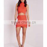 Wrap Over Sleeveless Bandage Design Two Piece Evening Dress thumbnail-5