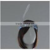 Black or Red 1920's Gatsby Flapper Headband Feathers & Silver Beads Fancy Dress thumbnail-1