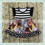 Ready Made Kids Dress Short Flutter Sleeves Print Dress Wholsesale High Quality Babay Clothing thumbnail-1