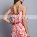 New Fashion Ladies Dresses Sleeveless Summer Korean Floral Dress for Sale thumbnail-3