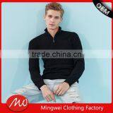 Mans High Quality Zipper Colloar Knitted Pattern Pullover Sweater With Wholesale Price thumbnail-1