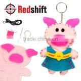 Craft Toy Kit do it Yourself Toy Sewing Piggy Keychain Benefit Price thumbnail-3