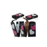 PU Leather Flip Phone Case Shock Resistant Apple IPhone 5 Hard Shell