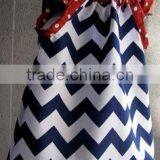 2016 Girls July 4th Dress American National Day Clothing Latest Fashion Dresses Butterfly Sleeve Chevron Dress