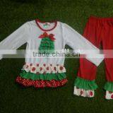 Wholesale Christmas Baby Remake Clothes Toddlers Girls Fall Boutique Children's Gift Style Outfits Ruffle Pants Clothing Set thumbnail-2