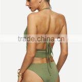 Swimming Wrap Bandage Ladies Mature Swimsuit Cross Back Bikini thumbnail-3