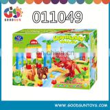 kids plastic supermarket dinosaur building blocks, toy brick,enlighten toy set