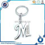Customized Metal Rhinestone Letter m Keychain thumbnail-1
