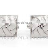 Ilver Square With Clockwise Around the Striped Shirt Cufflinks,Wholesale High Polished 316l Stainless Steel Cufflink