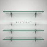 Flat Polished Edge Tempered Wall Mounted Bathroom Glass Shelf thumbnail-3