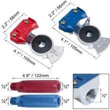 Service Emergency Glad Hand, Anodized Aluminum Extension Handle, Grips and Seals for Semi Truck Trailer Tractor RV, Air Brake Coupling Handshake, Gladhand Connector thumbnail-2