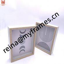 MDF Wood Frame Box White and Log Color 3d Shadow Box Frames Picture Photo Frame Box