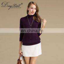 New Casual Women Sweaters Mongolian High Neck Chunky Cable 100 % Cashmere Sweater thumbnail-6