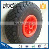 Heavy Duty Small Solid Flat Free Wheelbarrow Wheel PU Foam Wagon Wheel 260x85 3.00-4 thumbnail-1