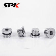 Pabo Fluid Hydraulic Fitting, 304 Stainless Steel Pipe Plug/Oil Plug With Gasket Seal, Hexagon Socket Plug (4BN, 4MN) thumbnail-5