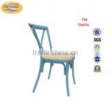 Metal Dining Cross Back Chair thumbnail-2
