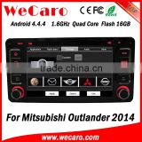 Wecaro 6.2" Android 4.4.4 car audio system car dvd player for mitsubishi outlander 2014