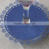 Unique Design Wedding Party Place Card on the Bottom of Wine Glass WC-1 thumbnail-1