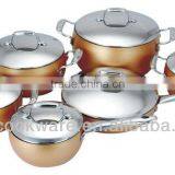 10Pcs Colorful Geman Technologic Aluminium Cookware With HPC