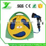 Garden Water Hose Reel With Green and Yellow Rack thumbnail-3