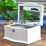 High Quality Varnish White Color Gift Wooden Box Make up Saving Wooden Box Accessories Wooden Box Birthday Gift Wooden Box thumbnail-1