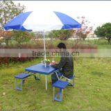 Portable Plastic Folding Picnic Table and Chairs thumbnail-1