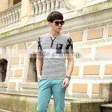 Top Level New Arrival Short Sleeve Stripe Polo Men thumbnail-2
