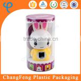 Customized plastic cylinder packaging box for toys