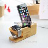BST Wood Bamboo Charging Dock Station Charger Stand Holder For Apple Watch &for IPhone and Other Smart thumbnail-6