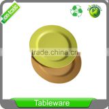 Biodegradable Eco Friendly Bamboo Fiber tableware large 10 inch round dinner plate set in gift box