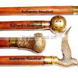 NAUTICAL ANTIQUE BRASS DIFFERENT DESIGN WALKING CANES-DECORATIVE WALKING CANES-BEAUTIFUL WALKING CANES Wk1178 thumbnail-2