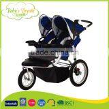 BS-56A 5 Point Safety Belt Luxury Baby Pram Stroller China, Double Baby Jogger Made in China thumbnail-3