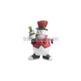 Resin Statues Decorative Chrismas Ornament Snowman Apple Figurines thumbnail-3