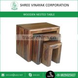 Unique Design Wooden Nested Table To Create A Dynamic Feel To Your Decor